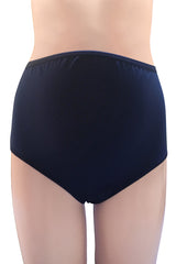 Women's Blue Solid Cotton Maternity Panty