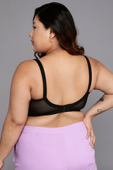 Women's Black Solid Cotton Bra