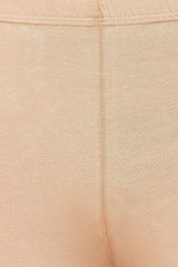 Women's Beige Solid Cotton Panty