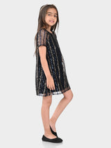 Girls Multicolor Casual Regular Fit Half Sleeves Dress