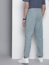 Men's Straight Fit Solid Mid Rise Trousers