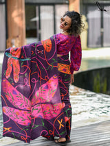 Women's Purple Modal Viscose Saree