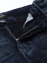 Men's Slim Fit Solid Mid Rise Stretchable Jeans