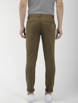 Men's Slim Fit Solid Mid Rise Chinos
