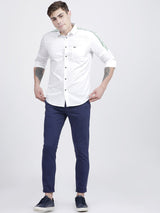 Men's Slim Fit Solid Mid Rise Chinos