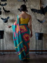 Women's Green Mul Cotton Saree