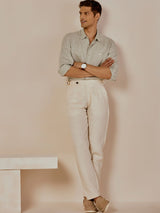 Men's Grey Casual Regular Fit Solid Full Sleeves Shirt