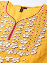 Women's Yellow Kurta Set with Dupatta