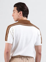 Men's Slim Fit Textured Polo Collar Tshirt