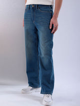 Men's Baggy Solid Mid Rise Jeans