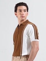 Men's Slim Fit Textured Polo Collar Tshirt