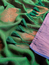 Women's Green Cotton Saree