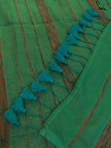 Women's Green Mul Cotton Saree