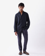 Men's Purple Casual Skinny Fit Solid Trouser