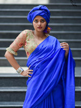 Women's Blue Silk Saree