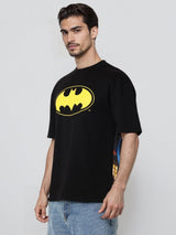 Men's Boxy Batman Printed Round Neck Tshirt