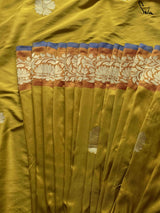 Women's Yellow Silk Saree with Blouse Piece