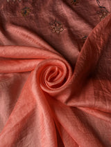 Women's Orange Mulberry Silk Saree
