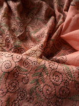 Women's Orange Mulberry Silk Saree