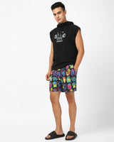 Men's Black Avengers All Over Printed Lounge Wear Boxer