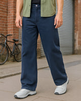 Men's Blue Super Baggy Fit Mid-Rise Jeans