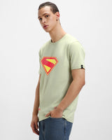 Men's Green Casual Printed Half Sleeves Tshirt