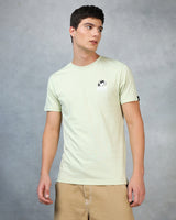Men's Green Casual Regular Fit Printed Half Sleeves Tshirt
