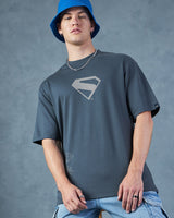 Men's Grey Half Sleeves Oversized Fit Tshirt