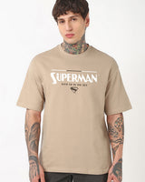 Men's Brown Half Sleeves Oversized Fit Tshirt
