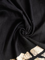 Women's Black Mulberry Silk Saree