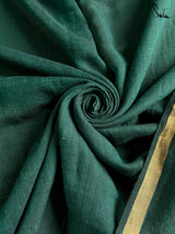 Women's Green Pure Cotton Saree