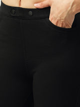 Women's Black Casual Skinny Fit Jeggings