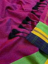 Women's Pink Cotton Saree