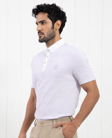Men's Purple Casual Regular Fit Solid Half Sleeves Polo Tshirt