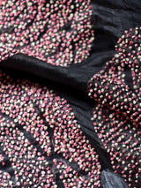 Women's Black Linen Saree