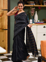 Women's Black Silk Saree