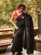 Women's Black Silk Saree