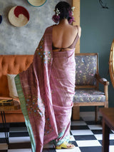 Women's Purple Silk Saree