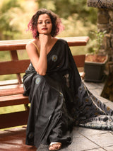 Women's Black Silk Saree