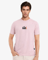 Men's Pink Casual Regular Fit Printed Half Sleeves Tshirt
