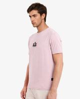Men's Pink Casual Regular Fit Printed Half Sleeves Tshirt