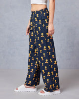 Women's Blue Casual Printed Pyjama