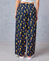 Women's Blue Casual Printed Pyjama