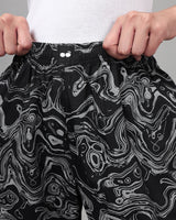 Women's Black Casual Printed Pyjama