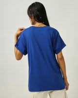Women's Blue Boyfriend Tshirt