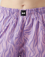 Women's Purple Casual Printed Pyjama