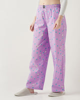 Women's Purple Casual Printed Pyjama