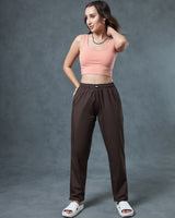 Women's Brown Casual Solid Pyjama