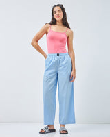 Women's Blue Casual Solid Pyjama