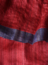 Women's Red Silk Saree with Blouse Piece